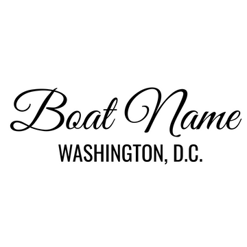 Personalized Boat Name Vinyl Decal with Hailing Port State - Permanent Marine-Grade for Signs, Speed boat, Fishing Vessel, Watercraft C11, B1
